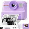 HiMont Macchina Fotografica Bambini Istantanea, Fotocamera Istantanea per Bambini HD/1080P con Scheda da 32 GB e 3 Rotoli di Carta da Stampa, Regalo per Bambino per Ragazze Ragazzi da 3-14