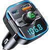Glangeh Trasmettitore FM Bluetooth 5.3 per Auto [Ricarica Rapida PD 36W+QC3.0 18W], 2026 Upgrated Adattatore Bluetooth Auto Audio Radio con Doppi Microfoni, Car Kit Chiamata Vivavoce, Supporta Siri