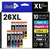 Koala 10 Pack Cartuccia d'inchiostro Compatibili per Epson 26 XL 26XL Multipack per Expression Premium XP-600 XP-620 XP-510 XP-520 XP-820 XP-810 XP-800 XP-605 XP-615 XP-700 XP-720 (2BK/2PBK/2C/2M/2Y)