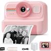 HiMont Macchina Fotografica Bambini Istantanea, Fotocamera Istantanea per Bambini HD/1080P con Scheda da 32 GB e 3 Rotoli di Carta da Stampa, Regalo per Bambino per Ragazze Ragazzi da 3-14