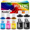 Koala 31 32XL Inchiostro compatibile con HP Smart Tank 5105 7005 7305 5100 5106 5108, Inchiostro 31 32 XL per Smart Tank 7005 7605 7006 7306 455 515 519 530 558 559 570 655 670 750 790 (5 Pack)