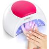 SUNUV SUN2C Lampada UV LED per unghie in gel, timer 10/30/60/90s, sensore automatico, ideale per manicure e pedicure, regalo di San Valentino (rosa)