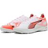 PUMA Ultra 5 PRO Cage - Scarpe da Calcio Unisex, PUMA White-PUMA Black-Glowing Red,