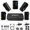 SVBONY SVMic D4 4 Microphone Lavalier Wireless, Microfono Wireless 2 in 1, Fi...