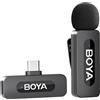 BOYA BYV10 Microfono Lavalier Wireless USBC, Mini Microfono Lpel per Smartpho...