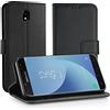 Simpeak Cover Compatibile per Samsung Galaxy J7 2017,Custodia Compatibile con Samsung Galaxy J7 2017 in Pelle Portafoglio con Supporto,Nero