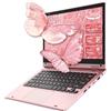 PINSTONE 11,6'' Laptop Touch pieghevole a 360°, Laptop Celeron N4020, 6GB RAM 128GB SSD, WiFi (2,4G/5G), Bluetooth, 1366 x 768 IPS, Webcam, PC portatile su misura per i professionisti - Rosa