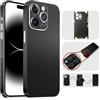 TF Skins compatibile con iPhone 15 Pro Max, pellicola protettiva con protezione a 360°, super sottile e resistente (Nero Opaco)