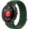 GIOPUEY Cinturini Compatibile con Polar Grit X2 PRO, Nylon Traspirante Sport Loop Cinturino in Morbido Nylon Intrecciato Strap Band - Darkgreen