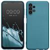 kwmobile Custodia Compatibile con Samsung Galaxy A13 4G Cover - Back Case Morbida - Protezione in Silicone TPU Effetto Metallizzato blu caraibi metalizzato