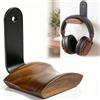 BXUUXA Supporto per Cuffie da Parete in Legno di Noce, Gancio Adesivo per Cuffie, Porta Cuffie da Muro, Gancio Multifunzione per Cuffie da Gaming, Borse e Ombrelli - Accessorio da Gioco
