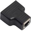 Ulafbwur Splitter Ethernet da 1 a 2 vie, doppia porta femmina, ABS, RJ45, adattatore LAN, sdoppiatore Internet per PC, laptop, Xbox