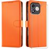 JUNETOP Cover per Honor 600 Lite 5G con Vetro Temperato, Arancione