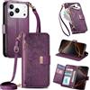 FERLAN Cover per Xiaomi Redmi Note 17 Pro 4G, Fiori Custodia a Libro Portafoglio Antiurto in Pelle PU Flip Case Interna Silicone con Porta Carte, Supporto, Chiusura Magnetica e Cinturino, Viola