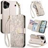 Jiajihua Cover Compatibile con Nothing Phone (3a) Lite 【Portafoglio con cerniera】【Portacarte doppio】【Flip Stand】【Fibbia magnetica】 Custodia per telefono Lanyard Gray