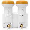 GOLDEN MEDIA LNB Monoblocco Twin 0,1 Db Full HD 3D Ready