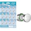 POWEROWL - 24 batterie a bottone LR44 da 1,5 V per decorazioni natalizie, portachiavi, chiavi dell'auto e altro ancora