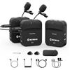 Moman C1X Microfono Lavalier Wireless a Clip Sistema Senza Fili fino a 50 m per Fotocamera DSLR Videocamera, Smartphone PC e Laptop per Interviste Riunioni Online Live Streaming e Registrazione Video