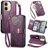 Jiajihua Cover Compatibile con Redmi Turbo 5 Max,Compatibile con Xiaomi Poco X8 Pro Max 【Portafoglio con cerniera】【Portacarte doppio】【Flip Stand】【Fibbia magnetica】 Custodia per telefono Lanyard Purple