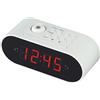Majestic RS 137 - Radiosveglia FM PLL con proiezione ora, 10 stazioni radio memorizzabili, doppio allarme, funzione Snooze, display LED, alimentazione AC 230V - 50Hz, Bianco