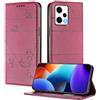XINYEXIN Custodia per Xiaomi Redmi Note 12 Pro Plus 5G / 12 Pro+ 5G, Cover a Libro in Pelle PU con Blocco RFID, Slot per Carte, Supporto, Protezione Completa Antiurto - Rosso