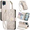 Jiajihua Cover Compatibile con Samsung Galaxy A22 4G / M32 / F22 / M22 【Portafoglio con cerniera】【Portacarte doppio】【Flip Stand】【Fibbia magnetica】 Custodia per telefono Lanyard Gray