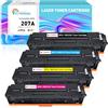 Clywenss 207A Toner compatibile con HP 207X 207A Cartucce Toner per Color LaserJet Pro MFP M283fdw M282nw M255dw M255nw M283 M282 M255 Multipack W2210X W2211X W2212X W2213X, 4 Pack Pack (kein Chip)