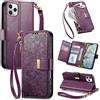 Jiajihua Cover Compatibile con Infinix Hot 40 / Hot 40 Pro,Compatibile con Tecno Spark 20 Pro 4G 【Portafoglio con cerniera】【Portacarte doppio】【Flip Stand】【Fibbia magnetica】Custodia per telefono Lanyard Purple