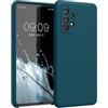 kwmobile Cover per Samsung Galaxy A52 / A52 5G / A52s 5G Custodia - Back Case per Smartphone in Silicone TPU - Protezione Gommata - petrolio matt