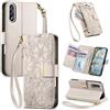 Jiajihua Cover Compatibile con OnePlus Ace 5 Ultra/Nord 5 【Portafoglio con cerniera】【Portacarte doppio】【Flip Stand】【Fibbia magnetica】 Custodia per telefono Lanyard Gray