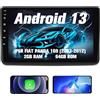 Hexinex 9 Pollici Autoradio per Fiat Panda 169 (2003-2012) 3 Serie Android 13 Car Radio (2+64GB) con CarPlay Android Auto GPS BT Comandi al Volante FM RDS
