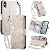 Jiajihua Cover Compatibile con Sharp Aquos Wish3 【Portafoglio con cerniera】【Portacarte doppio】【Flip Stand】【Fibbia magnetica】 Custodia per telefono Lanyard Gray