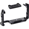 NovelGoal Gabbia per videocamera portatile compatibile con Sony FX30 FX3 FX3 Full Protective DSLR Cage Rig con fori per viti da 1/4 di pollice e 3/8 di pollice (gabbia A con guida NATO)