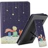 Sakenitly Custodia per Kindle Paperwhite 12a Generazione 2024, Modello n. SA568B, Custodia Protettiva Pieghevole con slot per Schede e Cinturino da Polso, 7 Pollici
