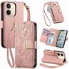 Jiajihua Cover Compatibile con Redmi Turbo 5 Max,Compatibile con Xiaomi Poco X8 Pro Max 【Portafoglio con cerniera】【Portacarte doppio】【Flip Stand】【Fibbia magnetica】 Custodia per telefono Lanyard Pink