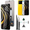 RongZy Schermo LCD per Xiaomi Poco M3 M2010J19CG / Redmi 9T M2010J19SG Display Touch Screen Digitizer Parti di Ricambio di Riparazione con Strumenti(Nero)