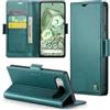 Rerzoiro Cover per Google Pixel 8A Custodia Portafoglio [Blocco RFID] Premium Pelle PU Wallet Case Flip Libro con Porta Carte Slot Supporto Flip Case per Google Pixel 8A, Blu-verde