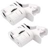 QiCheng&LYS QiCheng & LYS Lente d'ingrandimento per lente d'ingrandimento per microscopio LED con tasca regolabile 60X con rilevamento valuta (60X bianco 2PCS)