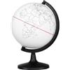 Alipis Mappamondo Bianco da Colorare Fai da Te in Pvc, Globo Incompiuto Cancellabile per Decorazione Artistica da Scrivania o Auto