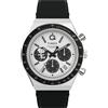 Timex Orologio Uomo TIMEX PEANUTS Q TW2W68900 Chrono Pelle Nero Bianco Snoopy