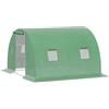 Outsunny Serra a Tunnel per Orto 3x3x2m con Copertura in PE e Finestre