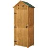 Outsunny Capanno da Giardino Porta Attrezzi in Legno 3 Mensole 77x54.2x179cm Blu