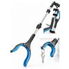 Spielotopia Pinza pieghevole per anziani, 91 cm, con magnete, pinza leggera pieghevole a 30 cm, testa girevole a 360°, aiuto per anziani con punta magnetica, pinza per la spazzatura, per la casa e in viaggio, blu