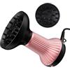 Jenmayt Asciugacapelli con diffusore,Diffusore ad Aria Calda per Capelli Ricci,800W,2 Combinazioni Velocità del vento/Temperatura,spegnimento automatico,Leggermente essiccante, delicato sui capelli