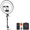 NEEWER RL45B Kit Ring Light LED Perimetrale da 18'' per Telefono Fotocamera Laptop con Portatelefono, Supporto da Tavolo e Testa Sfera per Videoconferenze Webcam Chiamate Zoom Streaming Trucco Selfie