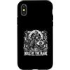 Samurai Shogun Warrior Ancient Japan Leg Custodia per iPhone X/XS Regola con la lama Il trono giapponese comanda samurai