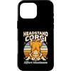 Funny Yoga Corgi Headstand Effort Maximu Custodia per iPhone 16 Pro Max Cavalletto da testa Corgi Effort Maximum Retro Yoga Dog