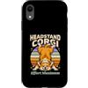 Funny Yoga Corgi Headstand Effort Maximu Custodia per iPhone XR Cavalletto da testa Corgi Effort Maximum Retro Yoga Dog