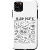 Grandio Design Geeky Computer & IT Novel Custodia per iPhone 11 Pro Max Disco rigido per computer Gamer Geek vintage IT stampa brevettata PC