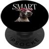 Smart Donkey Glasses Funny Animal Meme Smart Donkey Occhiali da sole rosa divertente animale umorismo PopSockets PopGrip Adesivo